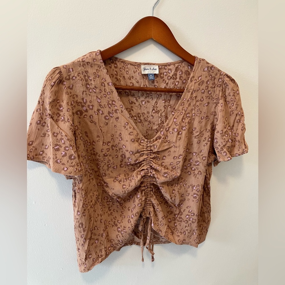Yarn & Sea Leopard Drawstring Top - Picture 2 of 6